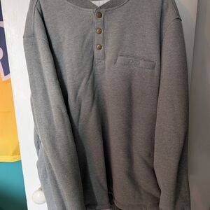 Sonoma Gray Long Sleeve Henley Sherpa Lined Shirt